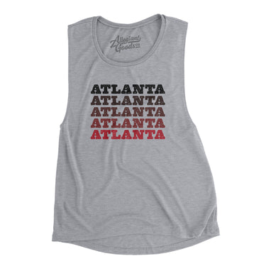 Atlanta Repeat Women's Flowey Scoopneck Muscle Tank-Allegiant Goods Co. Vintage Sports Apparel