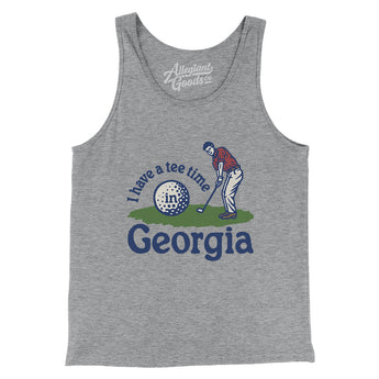 I Have A Tee Time In Georgia Men/Unisex Tank Top-Athletic Heather-Allegiant Goods Co. Vintage Sports Apparel