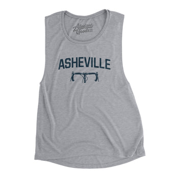 Asheville Cycling Women's Flowey Scoopneck Muscle Tank-Athletic Heather-Allegiant Goods Co. Vintage Sports Apparel