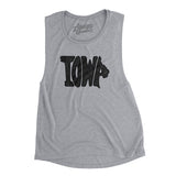Iowa State Shape Text Women's Flowey Scoopneck Muscle Tank-Allegiant Goods Co. Vintage Sports Apparel