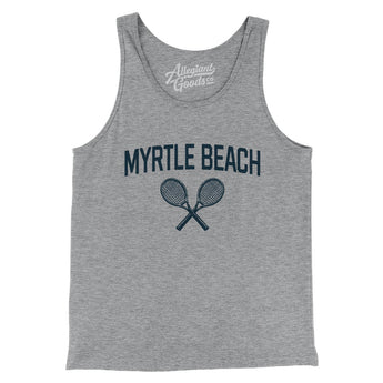 Myrtle Beach Tennis Men/Unisex Tank Top-Athletic Heather-Allegiant Goods Co. Vintage Sports Apparel