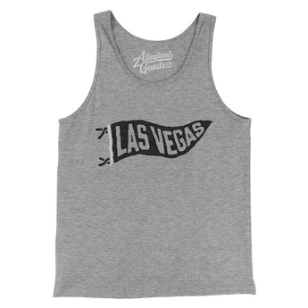 Las Vegas Pennant Men/Unisex Tank Top-Athletic Heather-Allegiant Goods Co. Vintage Sports Apparel