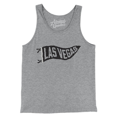 Las Vegas Pennant Men/Unisex Tank Top-Athletic Heather-Allegiant Goods Co. Vintage Sports Apparel