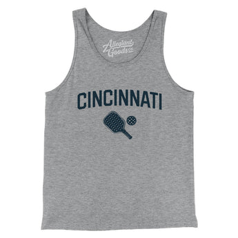 Cincinnati Pickleball Men/Unisex Tank Top-Athletic Heather-Allegiant Goods Co. Vintage Sports Apparel