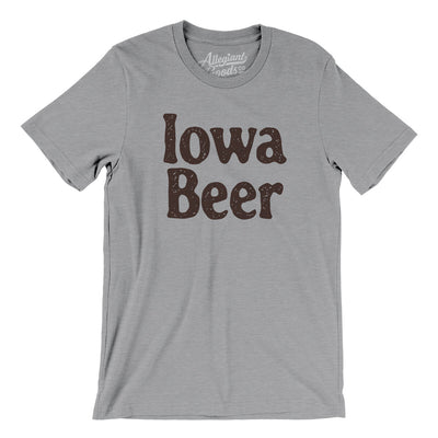Iowa Beer Men/Unisex T-Shirt-Athletic Heather-Allegiant Goods Co. Vintage Sports Apparel
