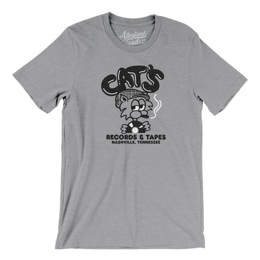 Cat's Records and Tapes in Athletic Heather Color