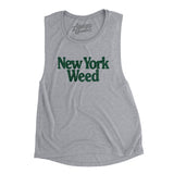 New York Weed Women's Flowey Scoopneck Muscle Tank-Athletic Heather-Allegiant Goods Co. Vintage Sports Apparel