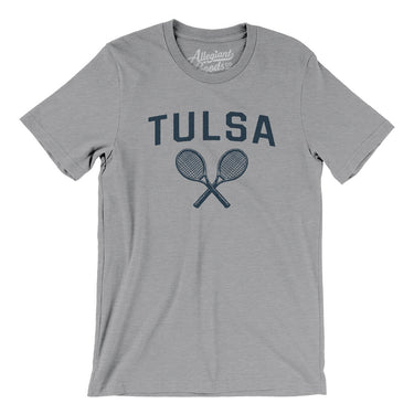 Tulsa Tennis Men/Unisex T-Shirt-Athletic Heather-Allegiant Goods Co. Vintage Sports Apparel