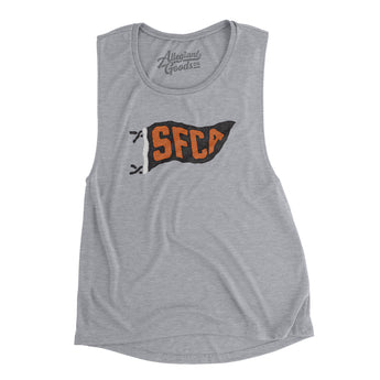 Sfca Pennant Women's Flowey Scoopneck Muscle Tank-Allegiant Goods Co. Vintage Sports Apparel