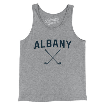 Albany Golf Men/Unisex Tank Top-Athletic Heather-Allegiant Goods Co. Vintage Sports Apparel