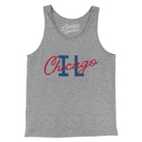 Chicago Illinois Overprinted Men/Unisex Tank Top-Athletic Heather-Allegiant Goods Co. Vintage Sports Apparel