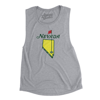 Nevada Golf Women's Flowey Scoopneck Muscle Tank-Athletic Heather-Allegiant Goods Co. Vintage Sports Apparel