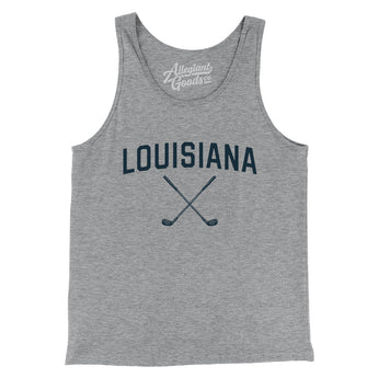 Louisiana Golf Men/Unisex Tank Top-Athletic Heather-Allegiant Goods Co. Vintage Sports Apparel