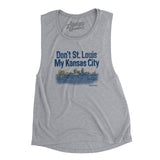 Don't St. Louis My Kansas City Women's Flowey Scoopneck Muscle Tank-Athletic Heather-Allegiant Goods Co. Vintage Sports Apparel
