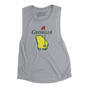 Georgia Golf Women's Flowey Scoopneck Muscle Tank-Athletic Heather-Allegiant Goods Co. Vintage Sports Apparel