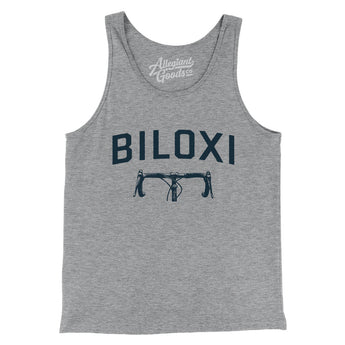 Biloxi Cycling Men/Unisex Tank Top-Athletic Heather-Allegiant Goods Co. Vintage Sports Apparel