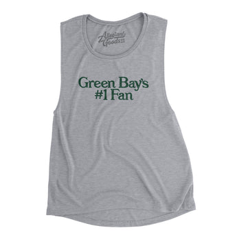 Green Bay's Number 1 Fan Women's Flowey Scoopneck Muscle Tank-Allegiant Goods Co. Vintage Sports Apparel
