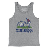 I Have A Tee Time In Mississippi Men/Unisex Tank Top-Athletic Heather-Allegiant Goods Co. Vintage Sports Apparel