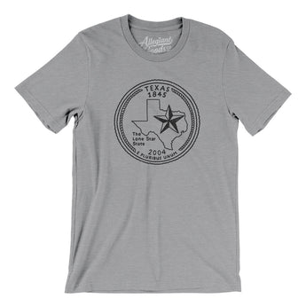 Texas State Quarter Men/Unisex T-Shirt-Allegiant Goods Co. Vintage Sports Apparel