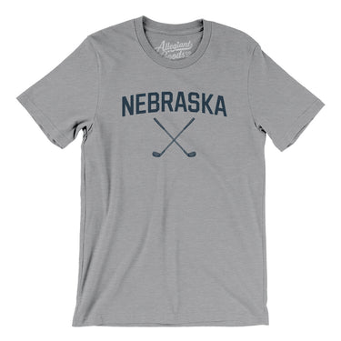 Nebraska Golf Men/Unisex T-Shirt-Athletic Heather-Allegiant Goods Co. Vintage Sports Apparel