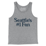 Seattle's Number 1 Fan Men/Unisex Tank Top-Athletic Heather-Allegiant Goods Co. Vintage Sports Apparel