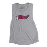 Cleveland Pennant Women's Flowey Scoopneck Muscle Tank-Allegiant Goods Co. Vintage Sports Apparel