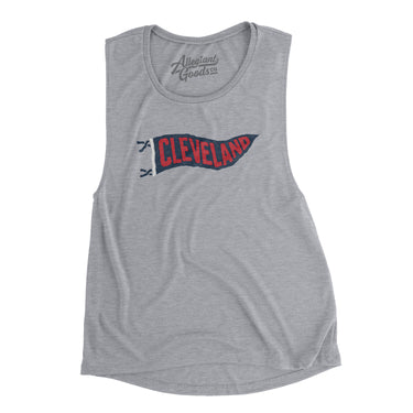 Cleveland Pennant Women's Flowey Scoopneck Muscle Tank-Allegiant Goods Co. Vintage Sports Apparel