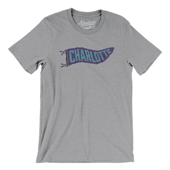 Charlotte Pennant Men/Unisex T-Shirt-Athletic Heather-Allegiant Goods Co. Vintage Sports Apparel