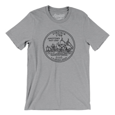 Virginia State Quarter Men/Unisex T-Shirt-Allegiant Goods Co. Vintage Sports Apparel