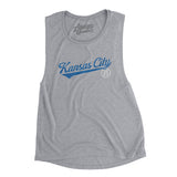 Kansas City Vintage Script Women's Flowey Scoopneck Muscle Tank-Allegiant Goods Co. Vintage Sports Apparel