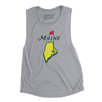 Maine Golf Women's Flowey Scoopneck Muscle Tank-Allegiant Goods Co. Vintage Sports Apparel