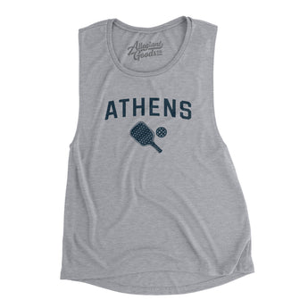 Athens Pickleball Women's Flowey Scoopneck Muscle Tank-Athletic Heather-Allegiant Goods Co. Vintage Sports Apparel