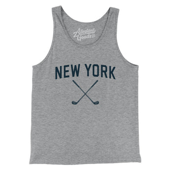 New York Golf Men/Unisex Tank Top-Athletic Heather-Allegiant Goods Co. Vintage Sports Apparel