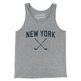 New York Golf Men/Unisex Tank Top-Athletic Heather-Allegiant Goods Co. Vintage Sports Apparel