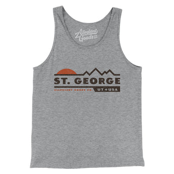 St. George Mountain Sunset Men/Unisex Tank Top-Athletic Heather-Allegiant Goods Co. Vintage Sports Apparel