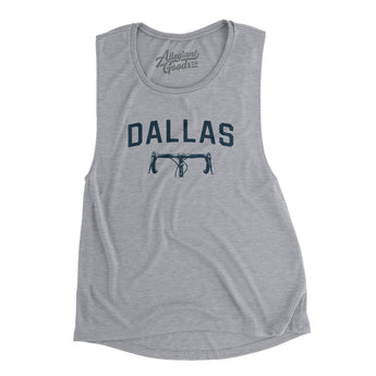 Dallas Cycling Women's Flowey Scoopneck Muscle Tank-Athletic Heather-Allegiant Goods Co. Vintage Sports Apparel
