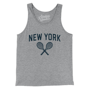 New York Tennis Men/Unisex Tank Top-Athletic Heather-Allegiant Goods Co. Vintage Sports Apparel