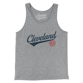 Cleveland Vintage Script Men/Unisex Tank Top-Allegiant Goods Co. Vintage Sports Apparel