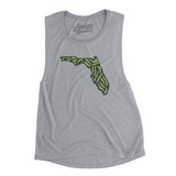 Florida Golf Course Women's Flowey Scoopneck Muscle Tank-Athletic Heather-Allegiant Goods Co. Vintage Sports Apparel