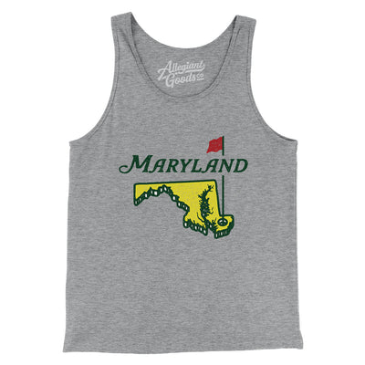 Maryland Golf Men/Unisex Tank Top-Athletic Heather-Allegiant Goods Co. Vintage Sports Apparel