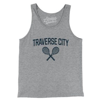 Traverse City Tennis Men/Unisex Tank Top-Athletic Heather-Allegiant Goods Co. Vintage Sports Apparel