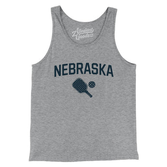 Nebraska Pickleball Men/Unisex Tank Top-Athletic Heather-Allegiant Goods Co. Vintage Sports Apparel