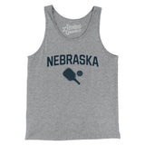 Nebraska Pickleball Men/Unisex Tank Top-Athletic Heather-Allegiant Goods Co. Vintage Sports Apparel