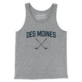 Des Moines Golf Men/Unisex Tank Top-Athletic Heather-Allegiant Goods Co. Vintage Sports Apparel