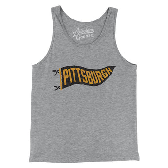 Pittsburgh Pennant Men/Unisex Tank Top-Allegiant Goods Co. Vintage Sports Apparel