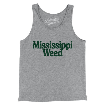 Mississippi Weed Men/Unisex Tank Top-Athletic Heather-Allegiant Goods Co. Vintage Sports Apparel
