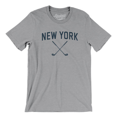 New York Golf Men/Unisex T-Shirt-Athletic Heather-Allegiant Goods Co. Vintage Sports Apparel