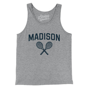 Madison Tennis Men/Unisex Tank Top-Athletic Heather-Allegiant Goods Co. Vintage Sports Apparel