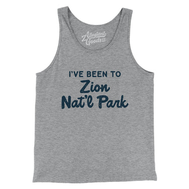 I've Been To Zion National Park Men/Unisex Tank Top-Athletic Heather-Allegiant Goods Co. Vintage Sports Apparel