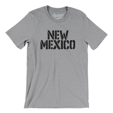 New Mexico Military Stencil Men/Unisex T-Shirt-Athletic Heather-Allegiant Goods Co. Vintage Sports Apparel